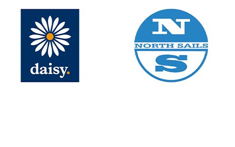 Logos for current investments – daisy and North Sails