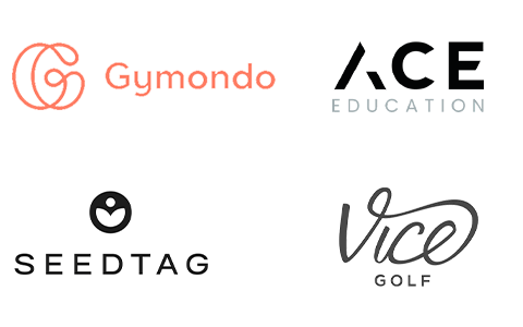 Current investment logos – Gymondo, ACE Education, Seedtag and Vice Golf