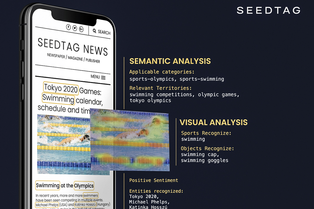 Seedtag website shown on phone