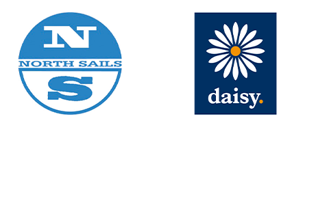 Logos for current investments – daisy and North Sails