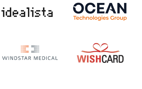 Current investment logos – idealista, Ocean Technologies Group, WindStar Medical and WishCard